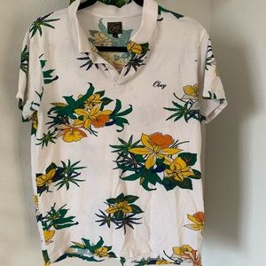 Obey floral shirt size S